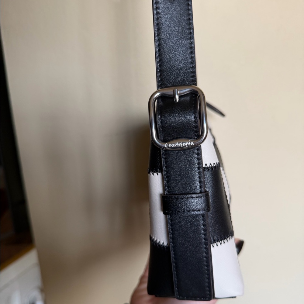 Alter/Ego Small Slouchy Shoulder Bag In Checkerboard Upcrafted Leather - Picture 5 of 12